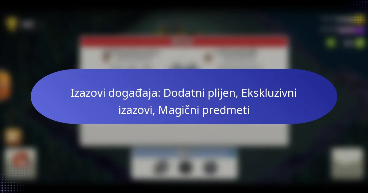You are currently viewing Izazovi događaja: Dodatni plijen, Ekskluzivni izazovi, Magični predmeti