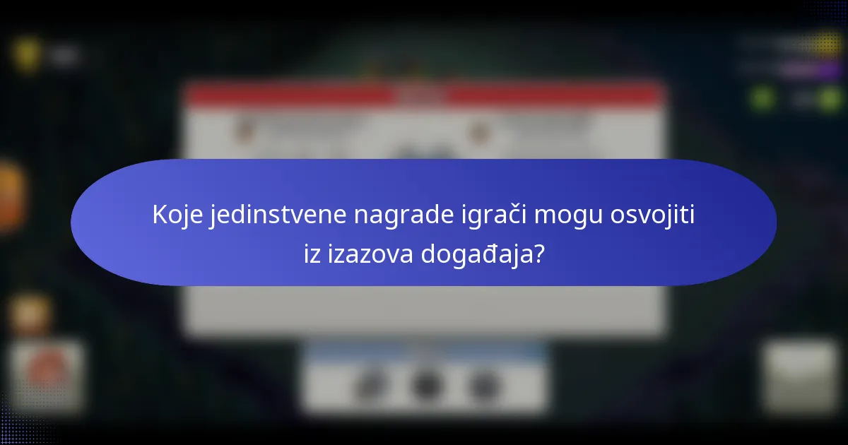 Koje jedinstvene nagrade igrači mogu osvojiti iz izazova događaja?