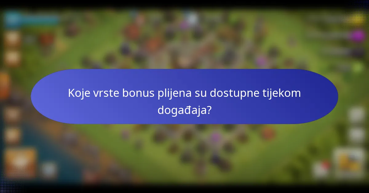 Koje vrste bonus plijena su dostupne tijekom događaja?