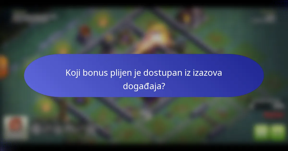 Koji bonus plijen je dostupan iz izazova događaja?
