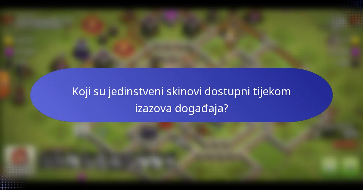 Koji su jedinstveni skinovi dostupni tijekom izazova događaja?