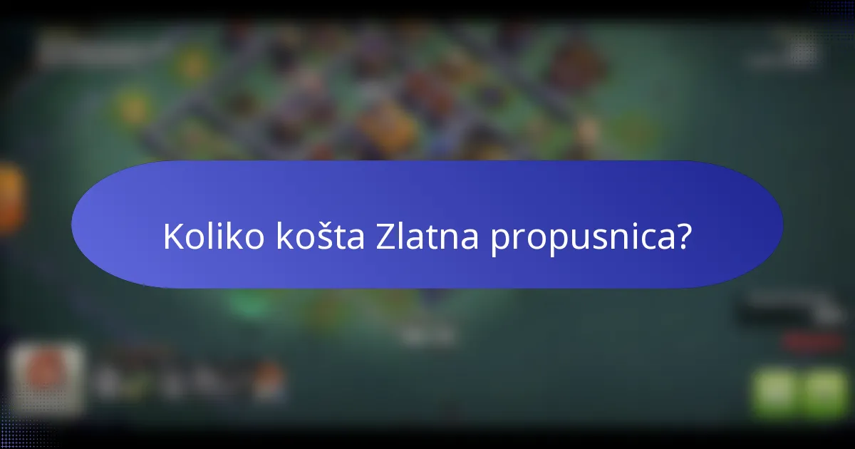 Koliko košta Zlatna propusnica?