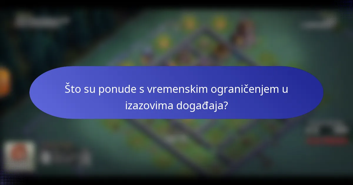 Što su ponude s vremenskim ograničenjem u izazovima događaja?